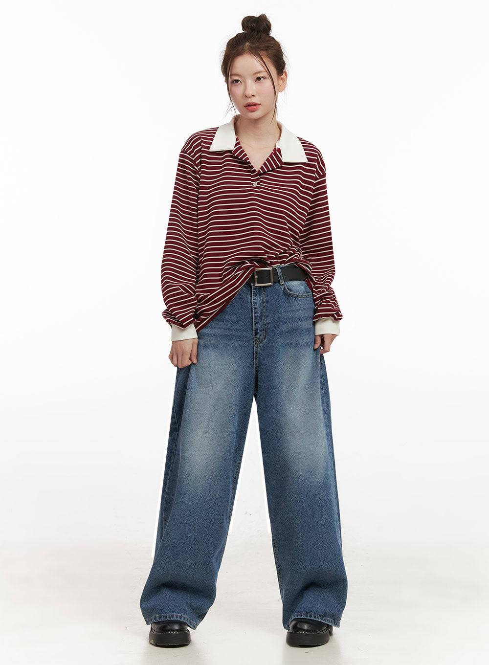 Alyssa Washed Wide-Fit Jeans IJ527
