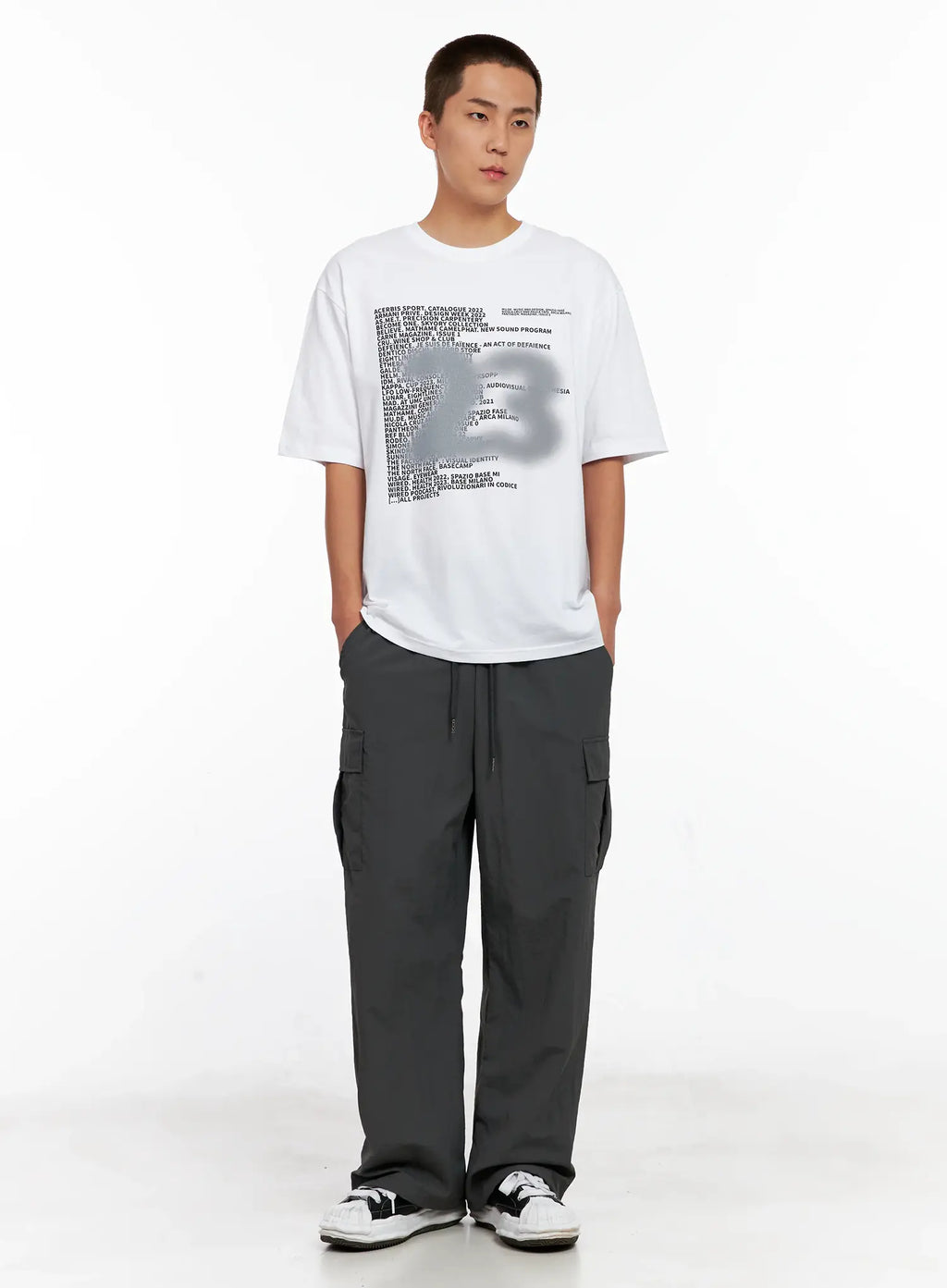 Men's Graphic Spray-Print Tee IG508