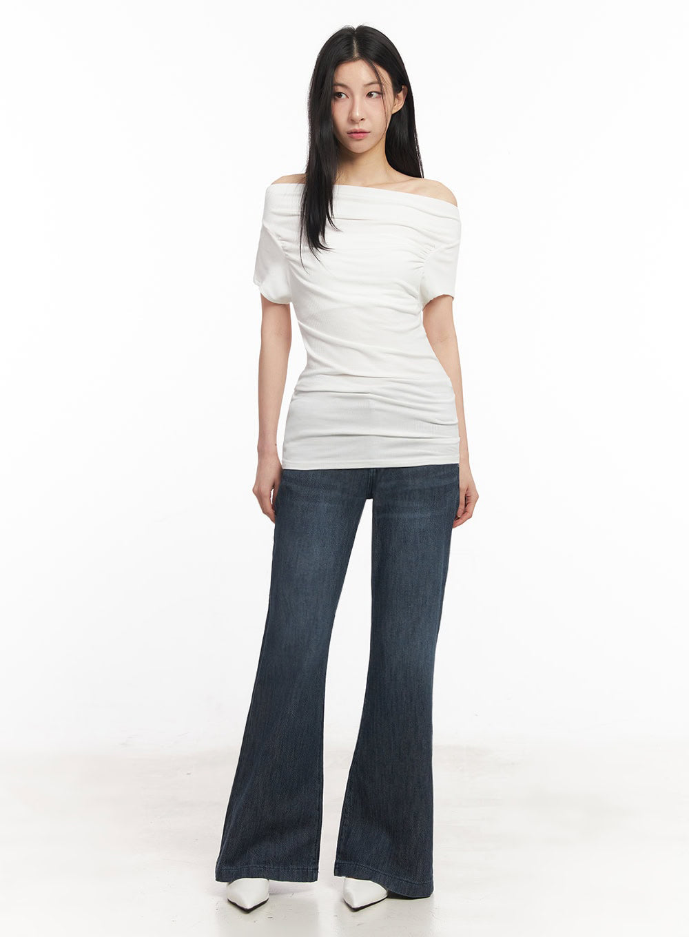 Off-Shoulder Slim-Fit Mini Dress IU509