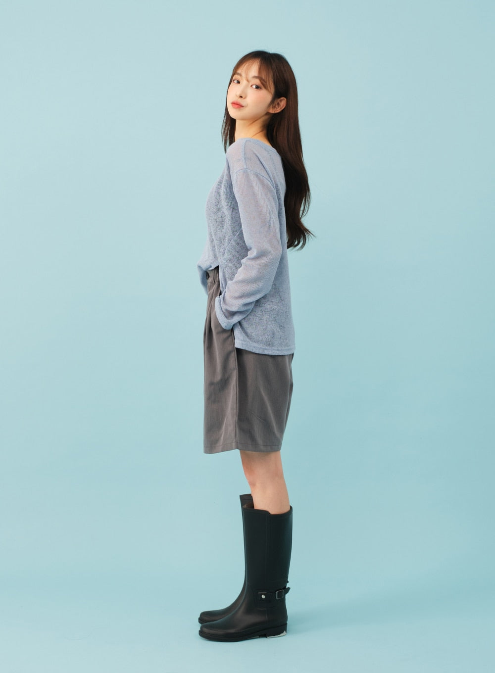 Sheer Cool Asymmetrical Top CJ21