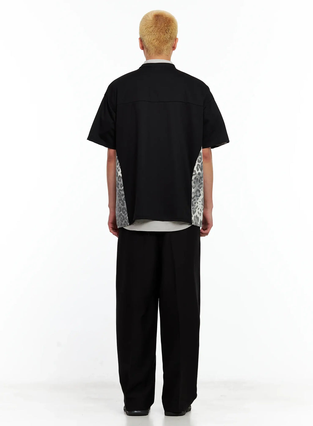 Men's Pleated Wide-Leg Pants IL511