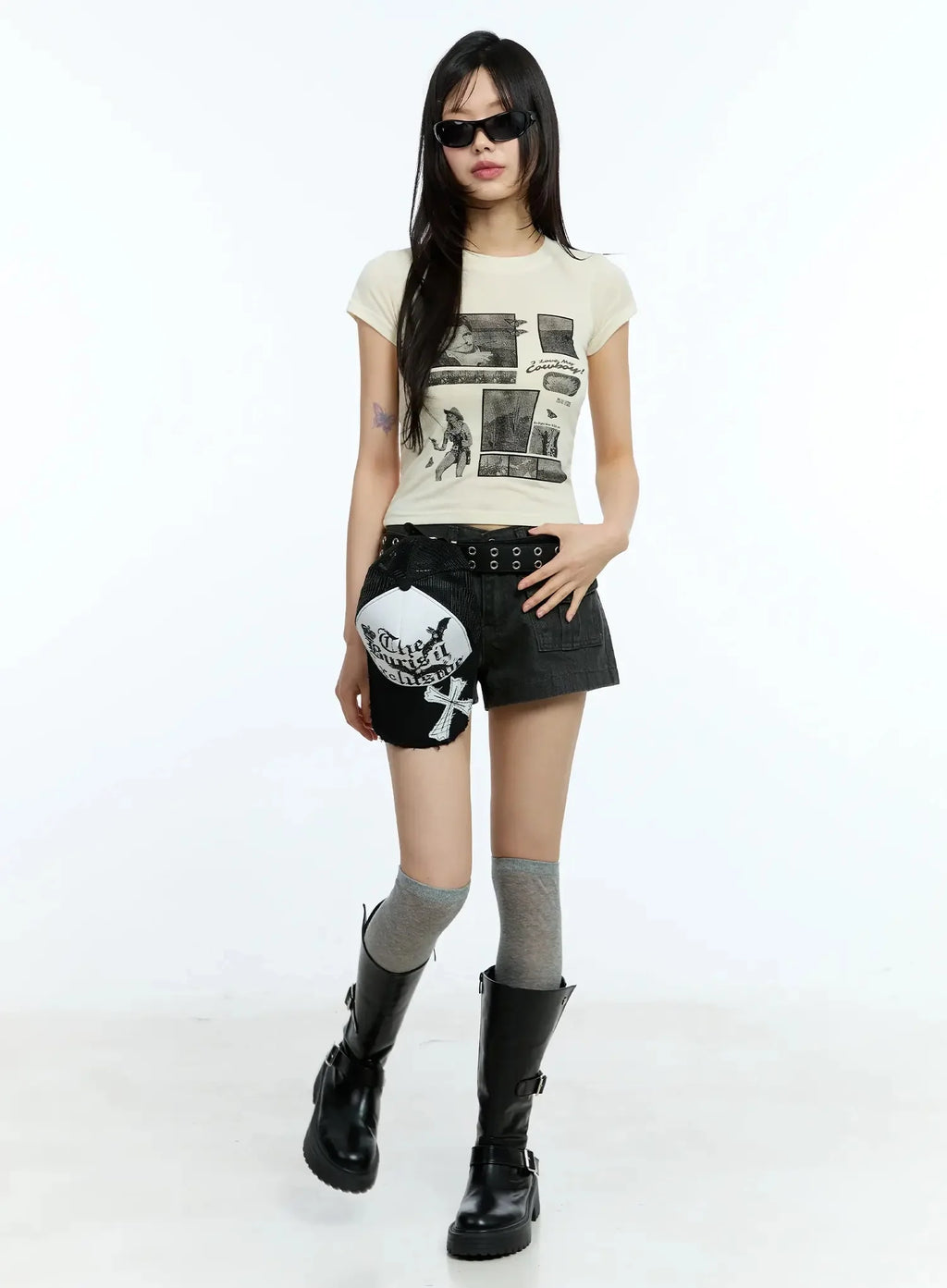 Vintage Graphic Baby Tee IU524