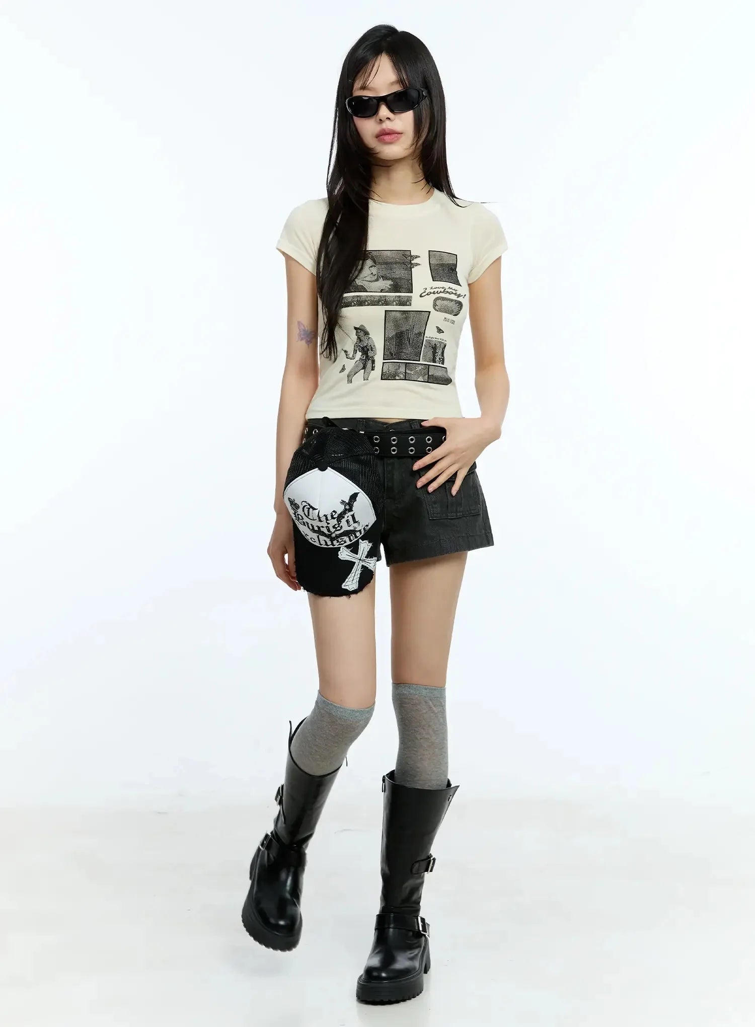 Vintage Graphic Baby Tee IU524