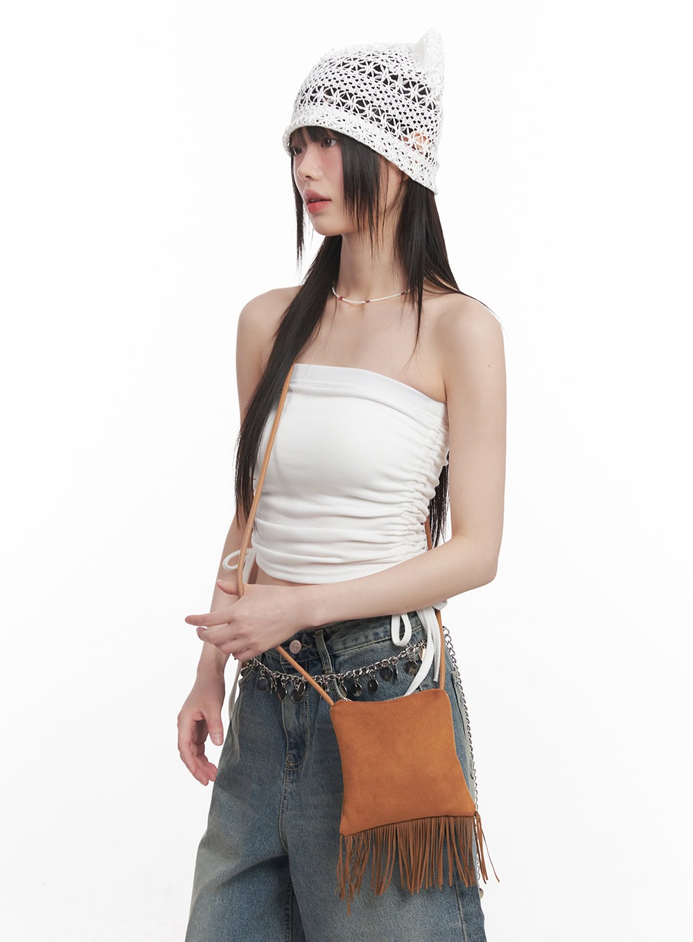 Side Ruched Tube Top CM520