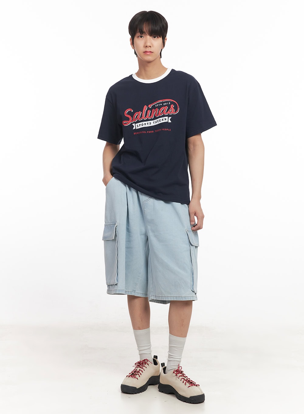 Men's Graphic Two-Tone T-Shirt IA511