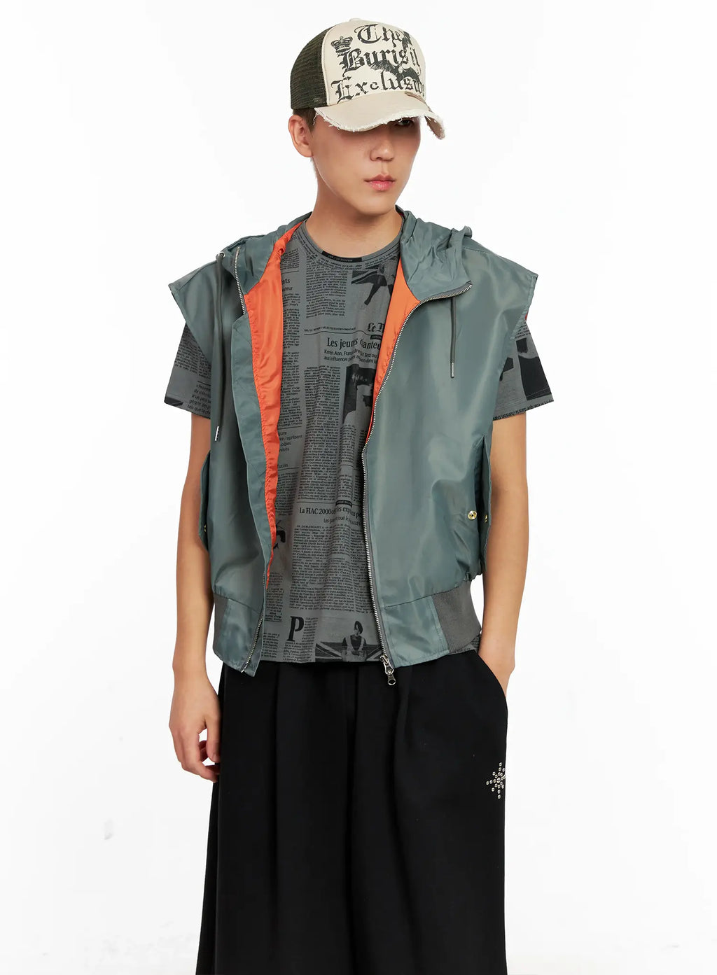 Men's Hooded MA-1 Vest IG511