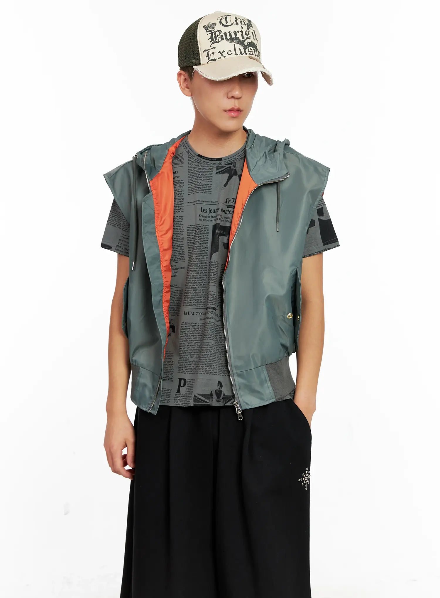 Men's Hooded MA-1 Vest IG511