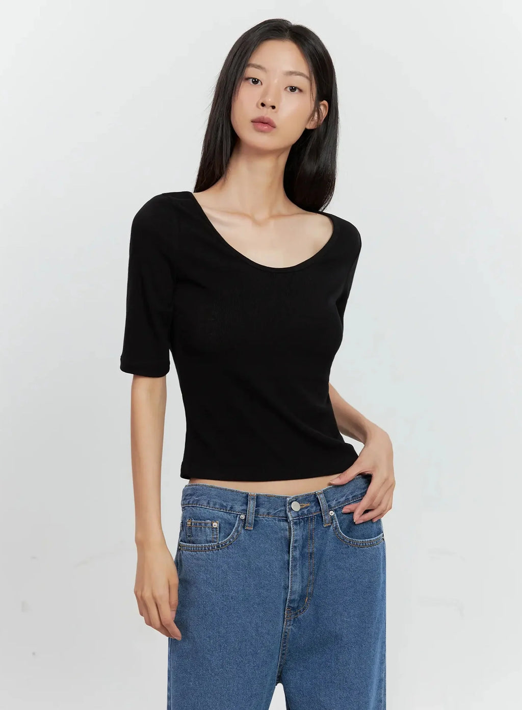 Basic 3/4-Sleeve Top IL528