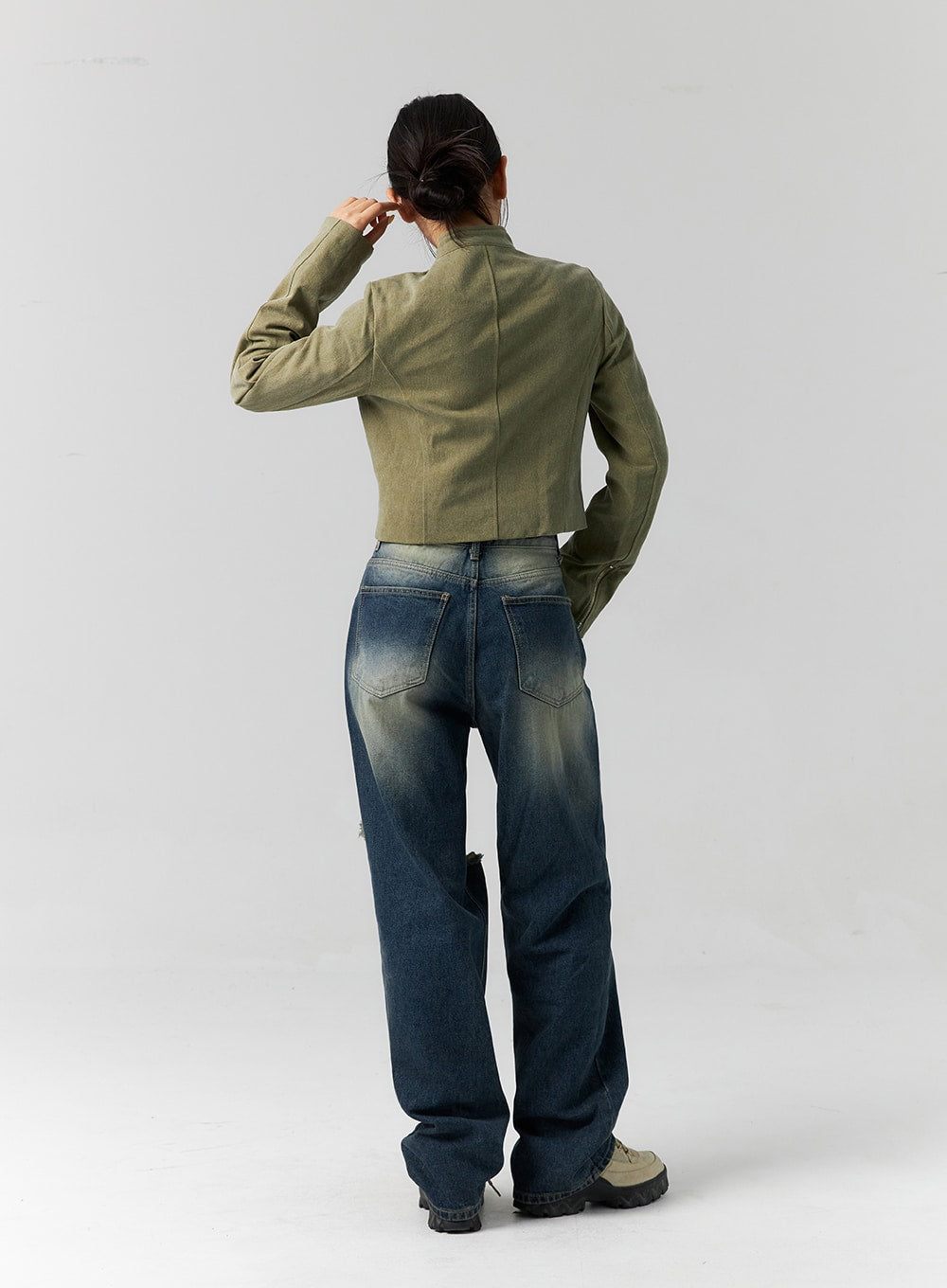 Collarless Slim Fit Jacket CS308