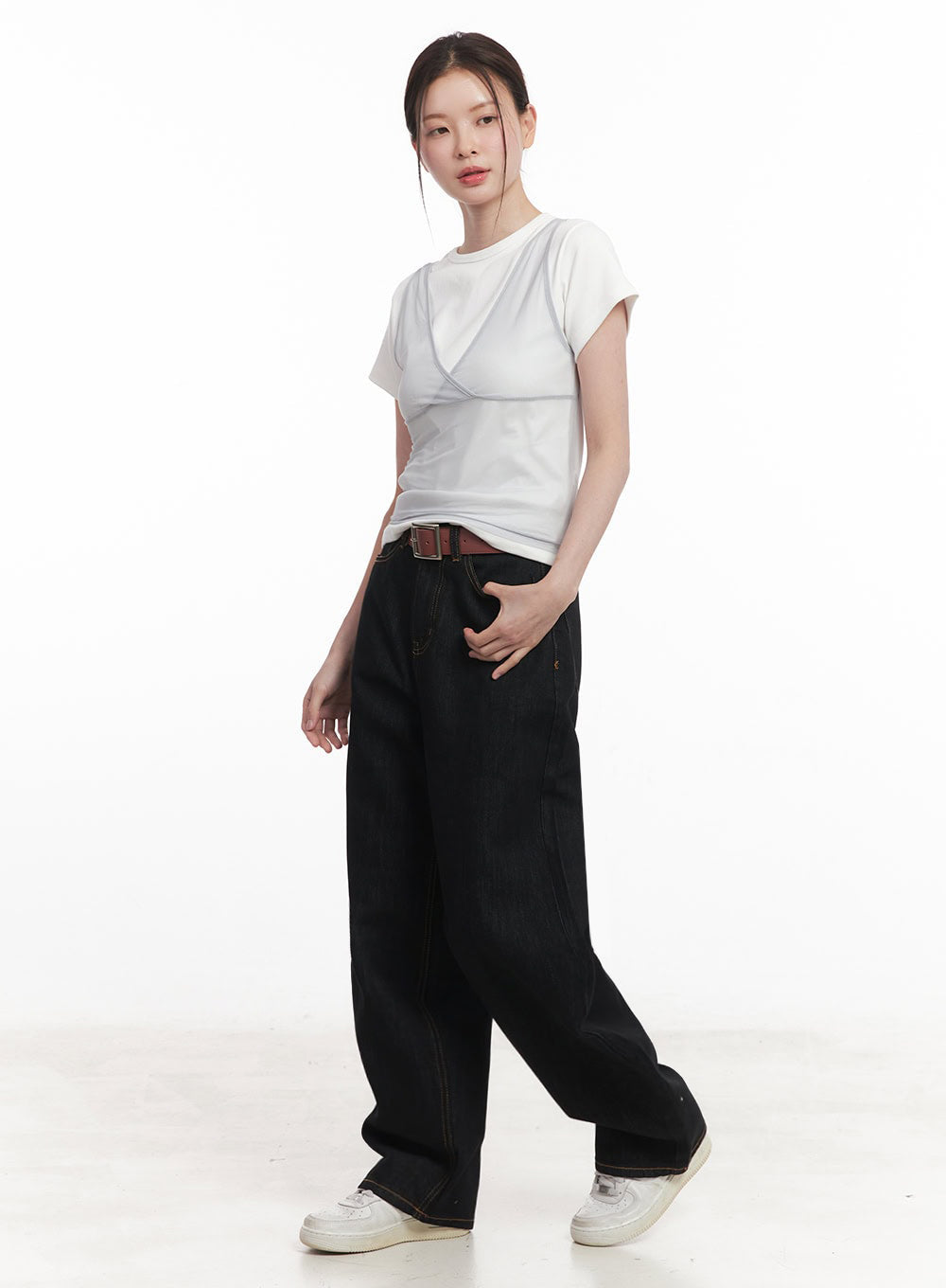 Sheer V-Neck Tank Top IY513