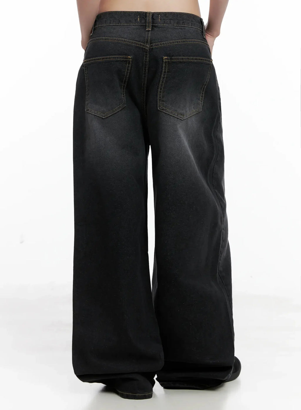 IU Vintage Black Baggy Jeans IL528