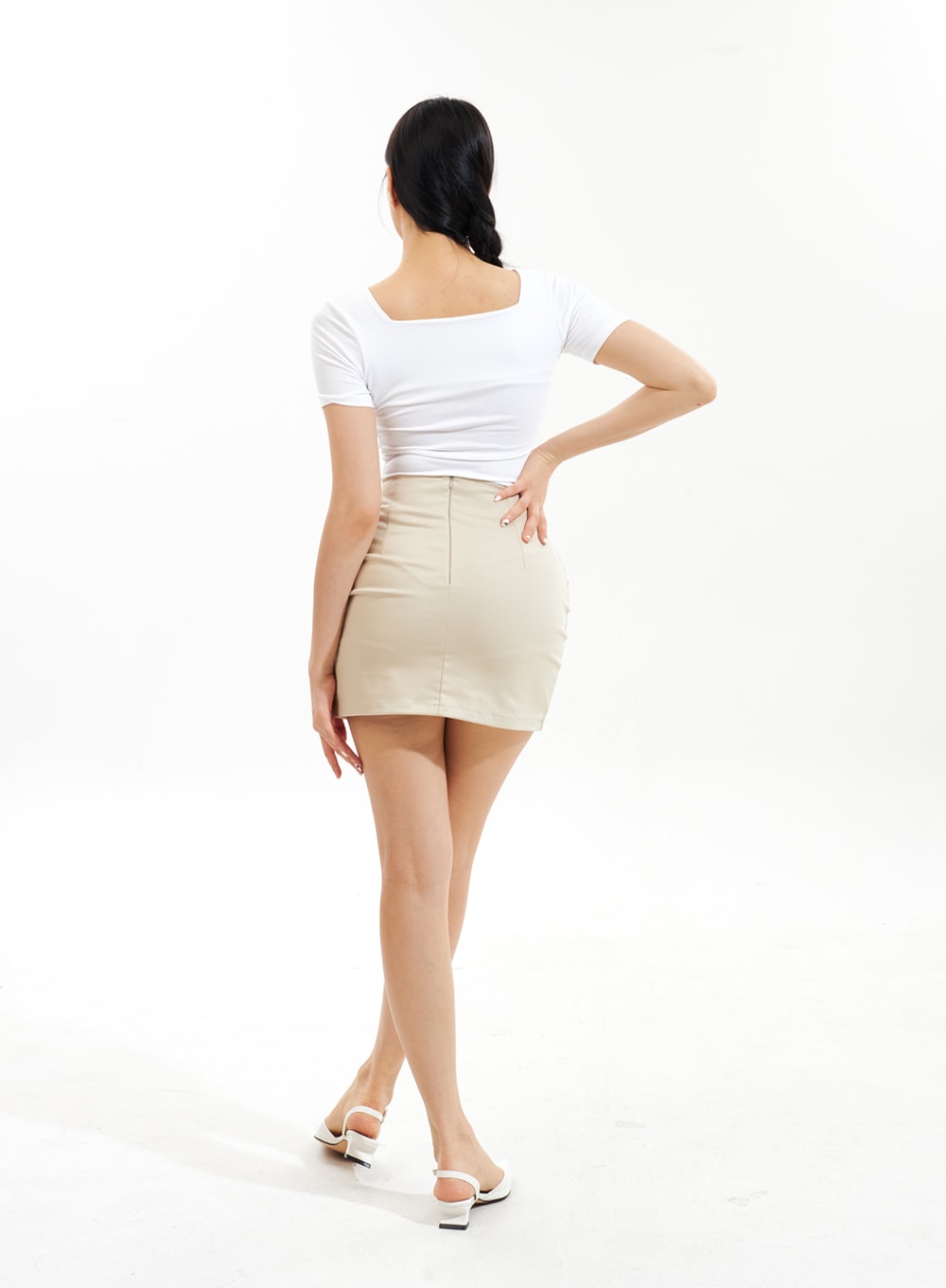 Double Slit Mini Skirt IU308