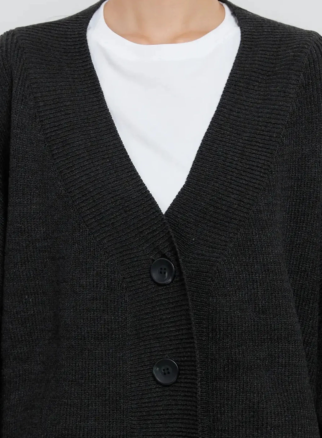 Ribbed Oversized Cardigan IS516