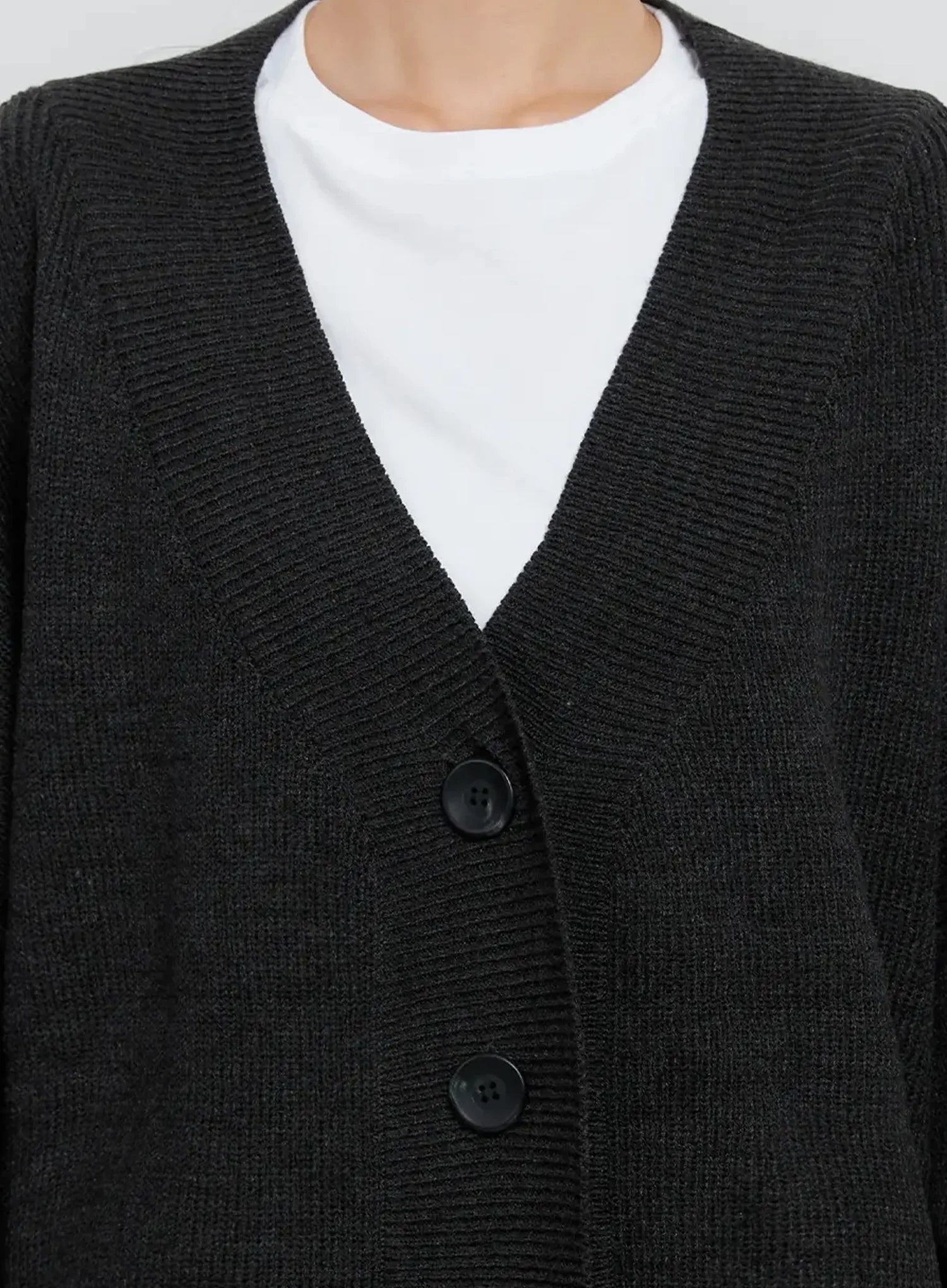 Ribbed Oversized Cardigan IS516