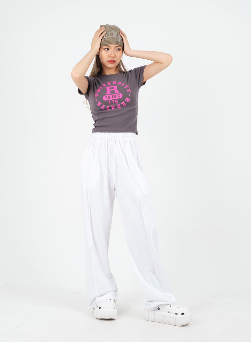 Drawstring Hem Sweat Pants CM9