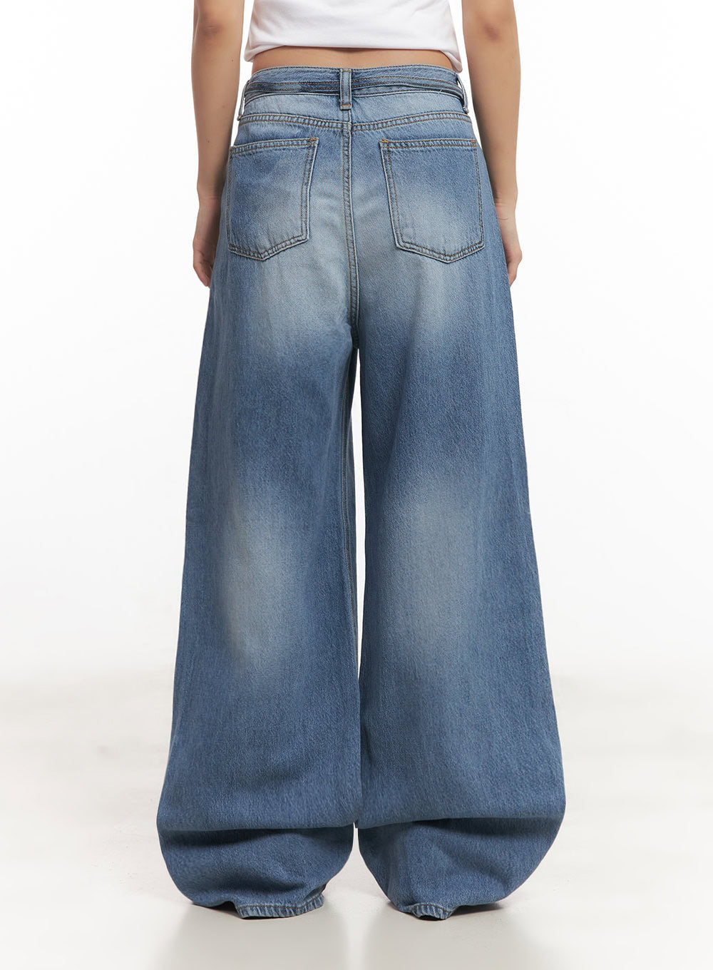 Nikki Denim Strap Baggy Jeans IA515