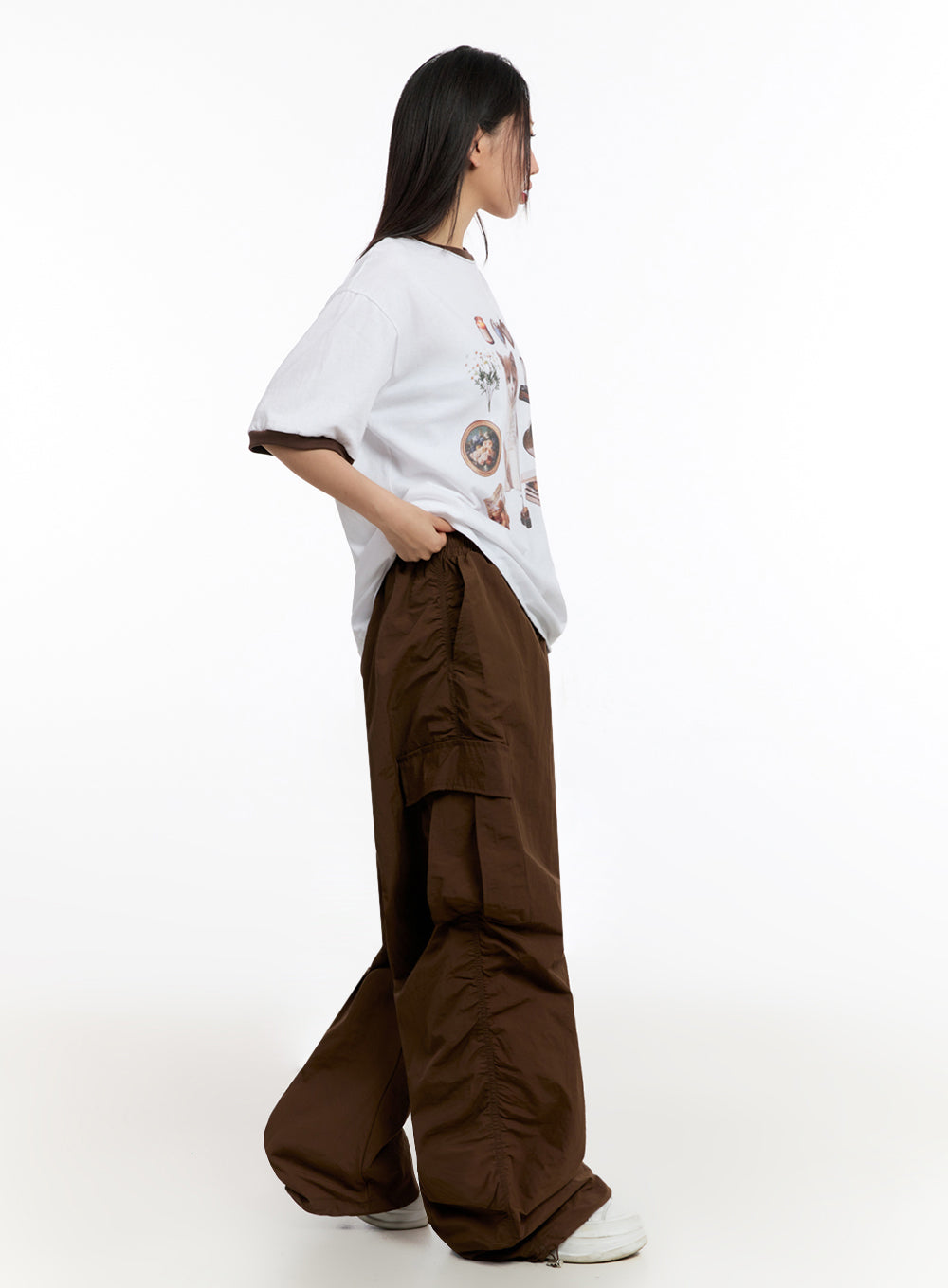 Adjustable Nylon Cargo Pants IU509