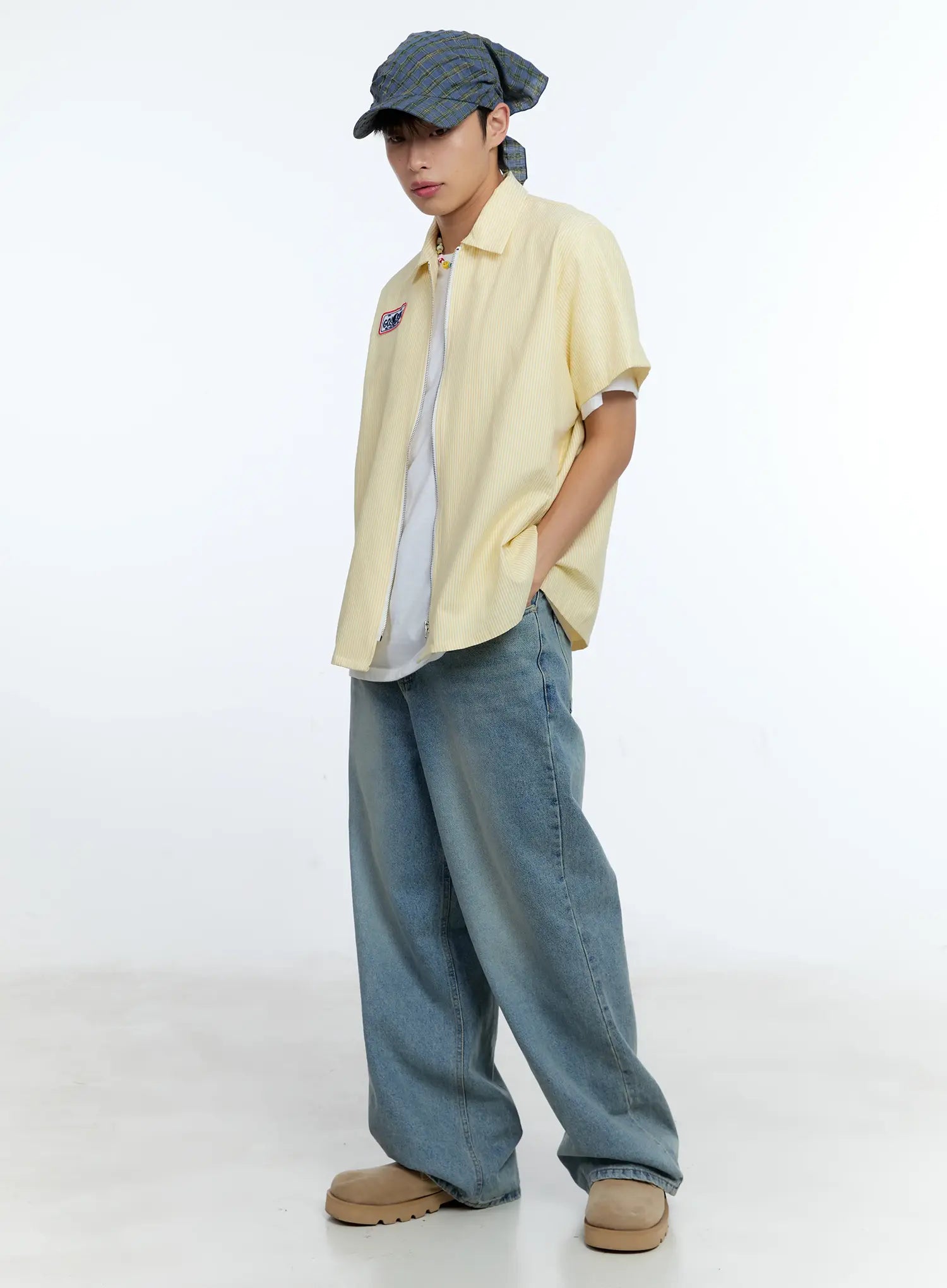 Men's Wide Leg Denim Jeans IG519