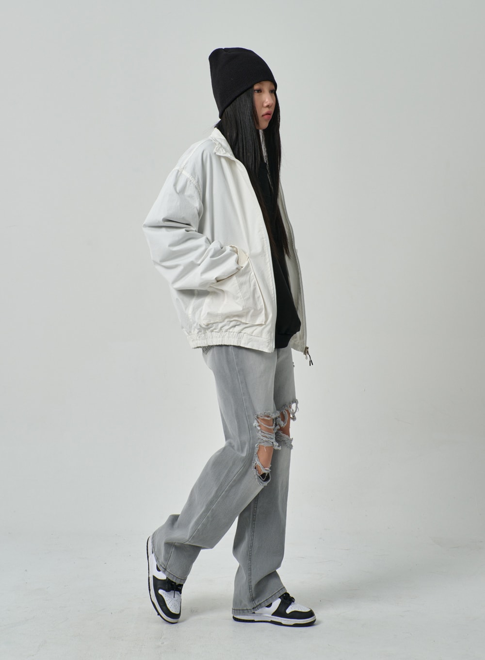 Oversized Zip-Up Jacket IF316