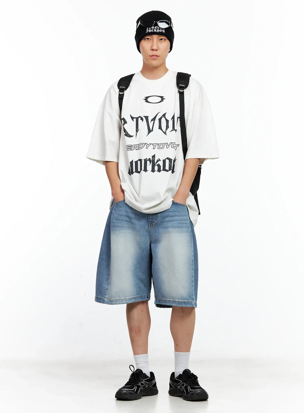 Men's Side-Drape Denim Jorts IL514