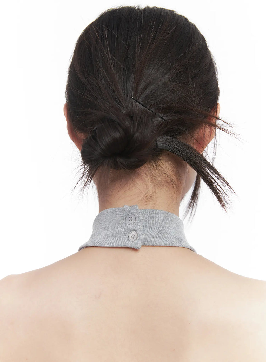 Buttoned Halter Neck Crop Top CU518