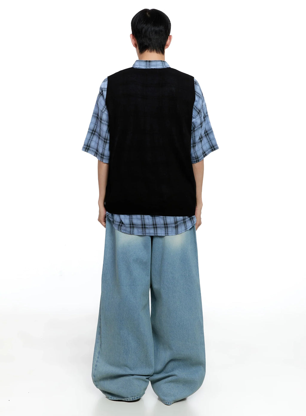 Men's Mid-Wash Baggy Jeans IG520