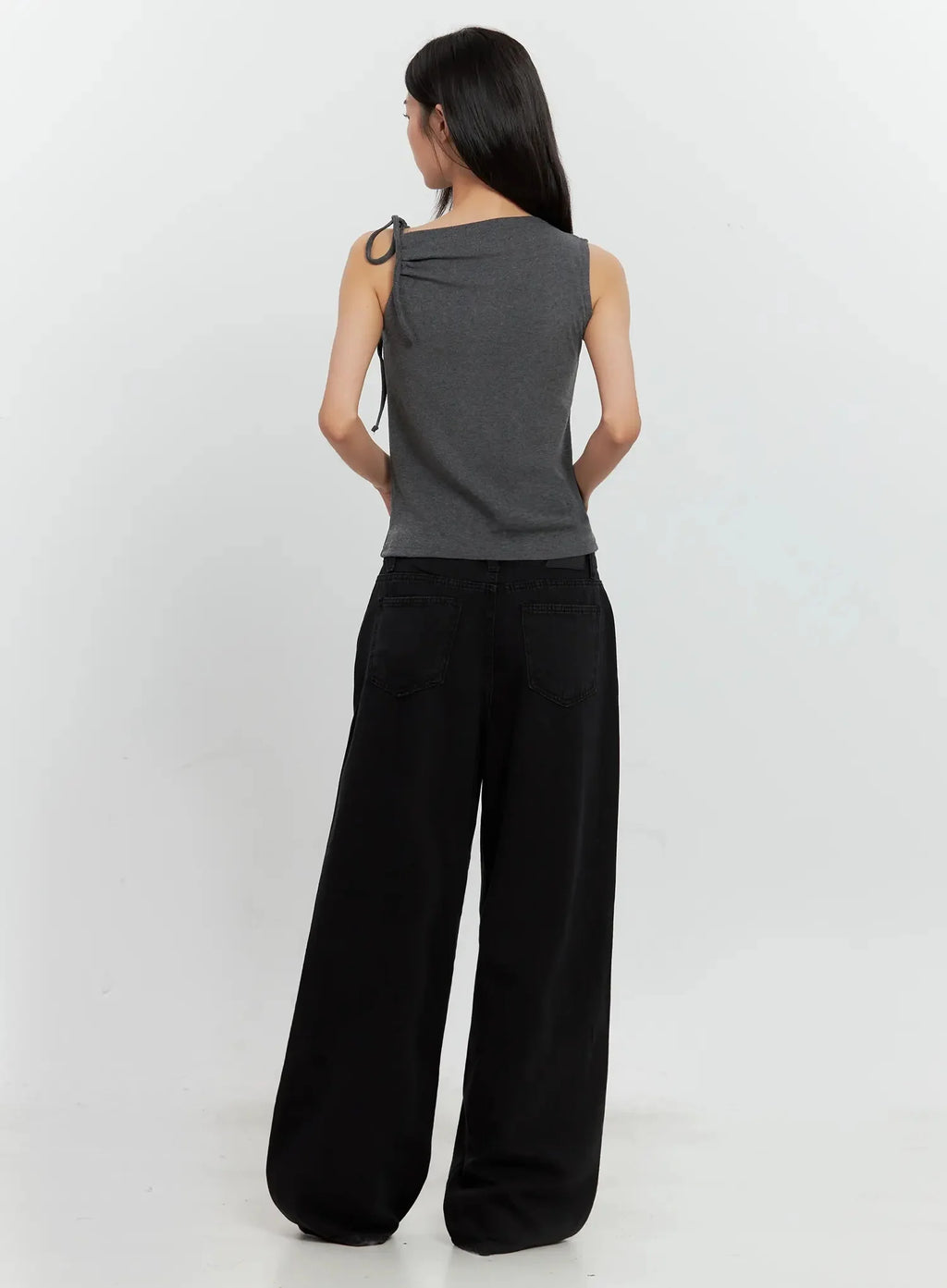 Jieun Black Wide-Leg Jeans IL528