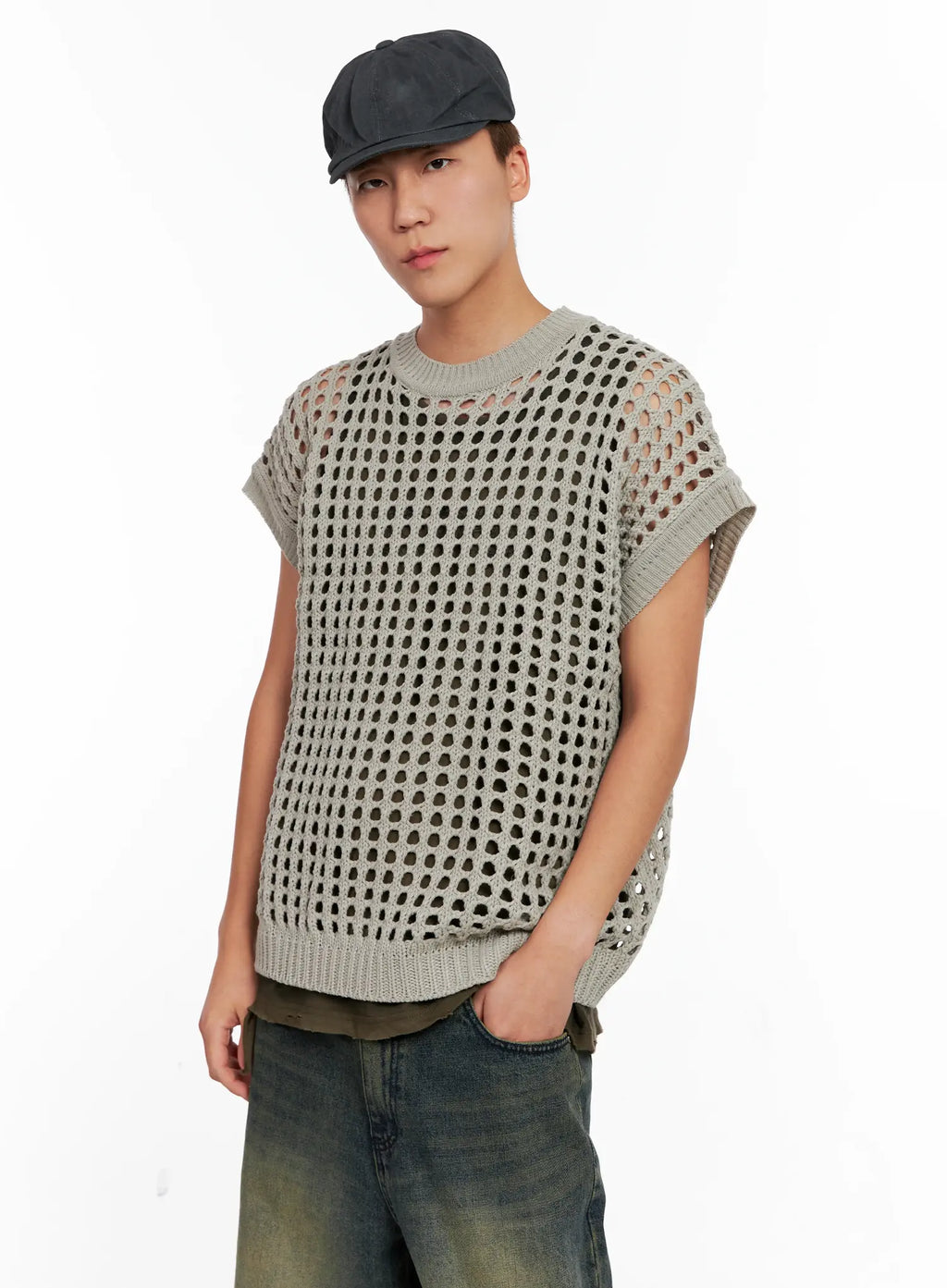 Men's Mesh Knit Vest IG508