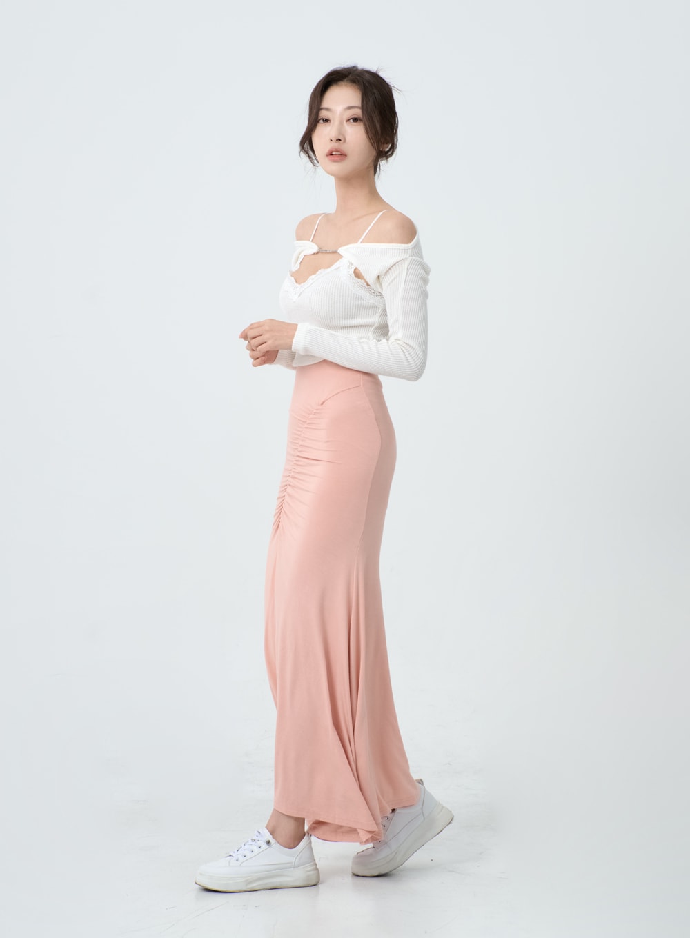 Off-Shoulder Knit Bolero Cardigan IO26