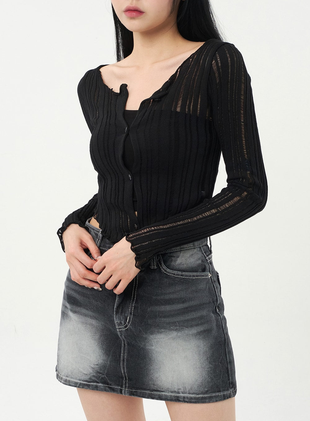 Simple Denim Mini Skirt CA328