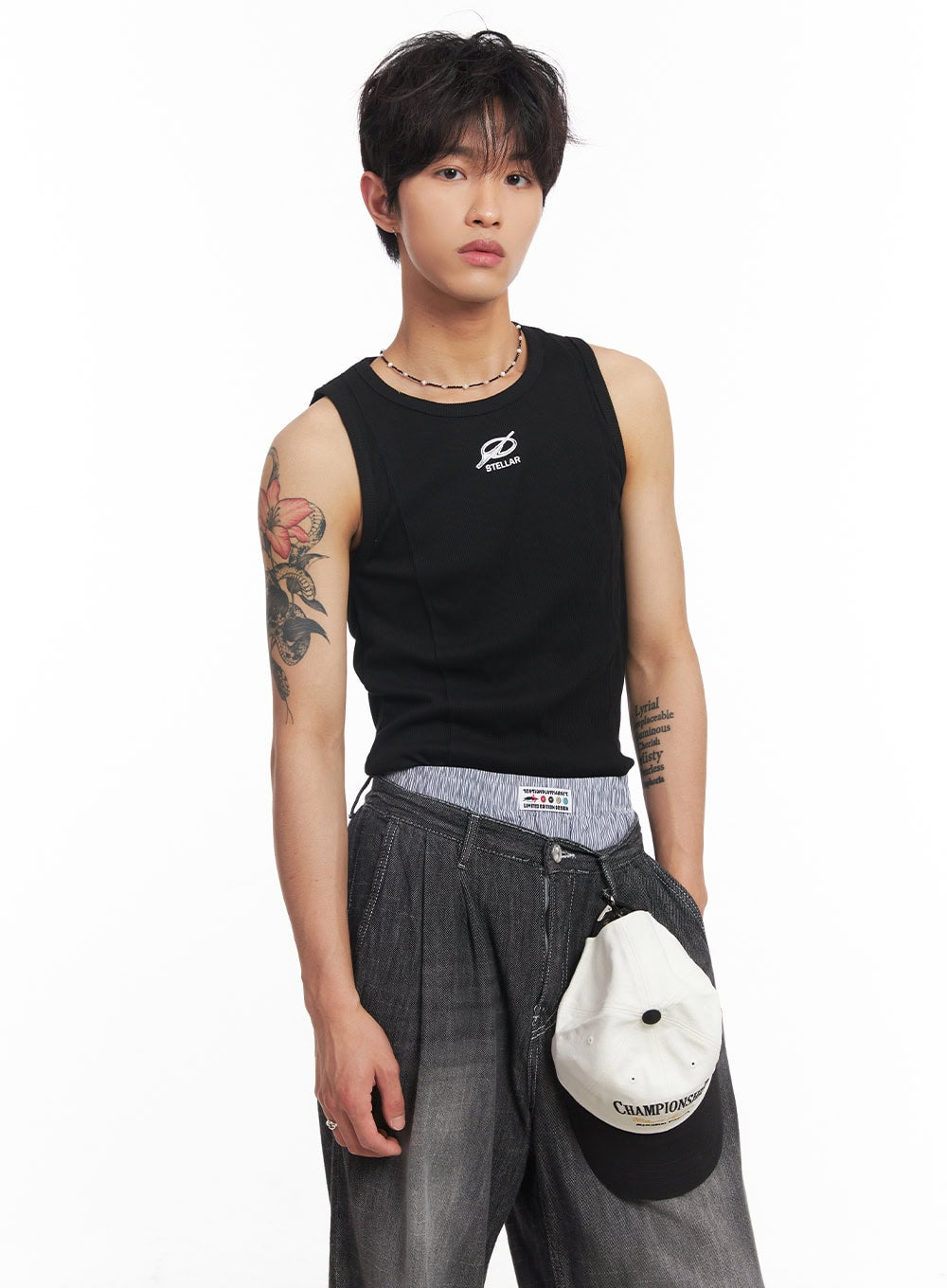 Men's Logo Slim Tank Top IY508