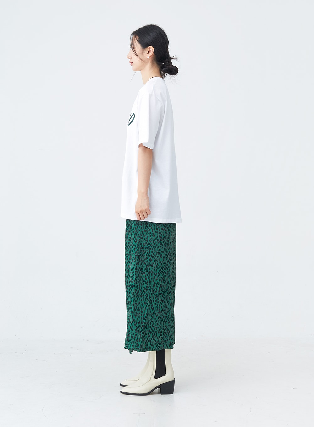 Solid Lettering Oversized Cotton Tee OU28