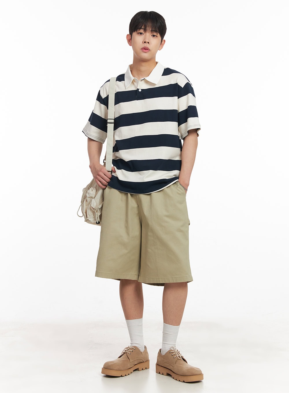 Men's Striped Polo Tee IA529