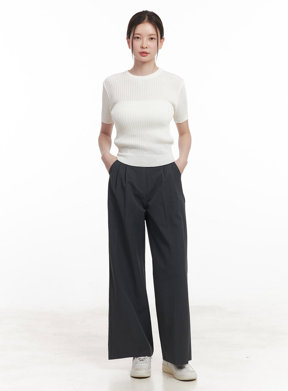 Essential Ribbed Knit Top IY513