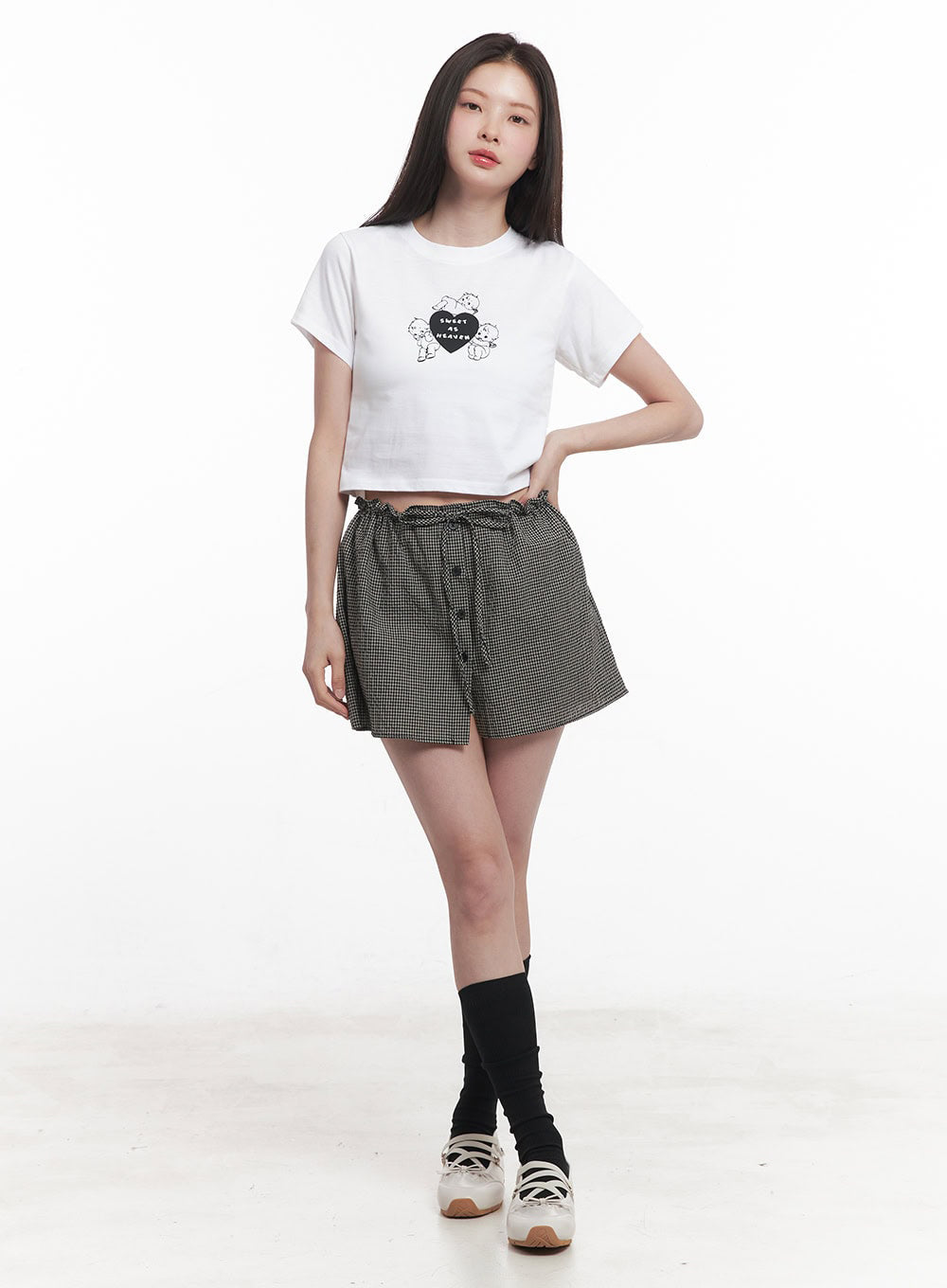 Angel Graphic Crop Top IY513