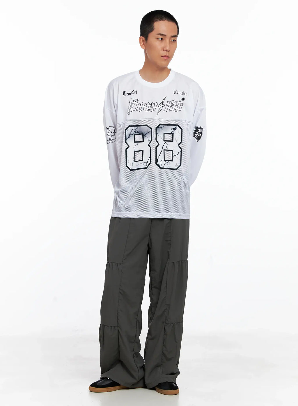 Men's Line Stitch Parachute Pants IS510