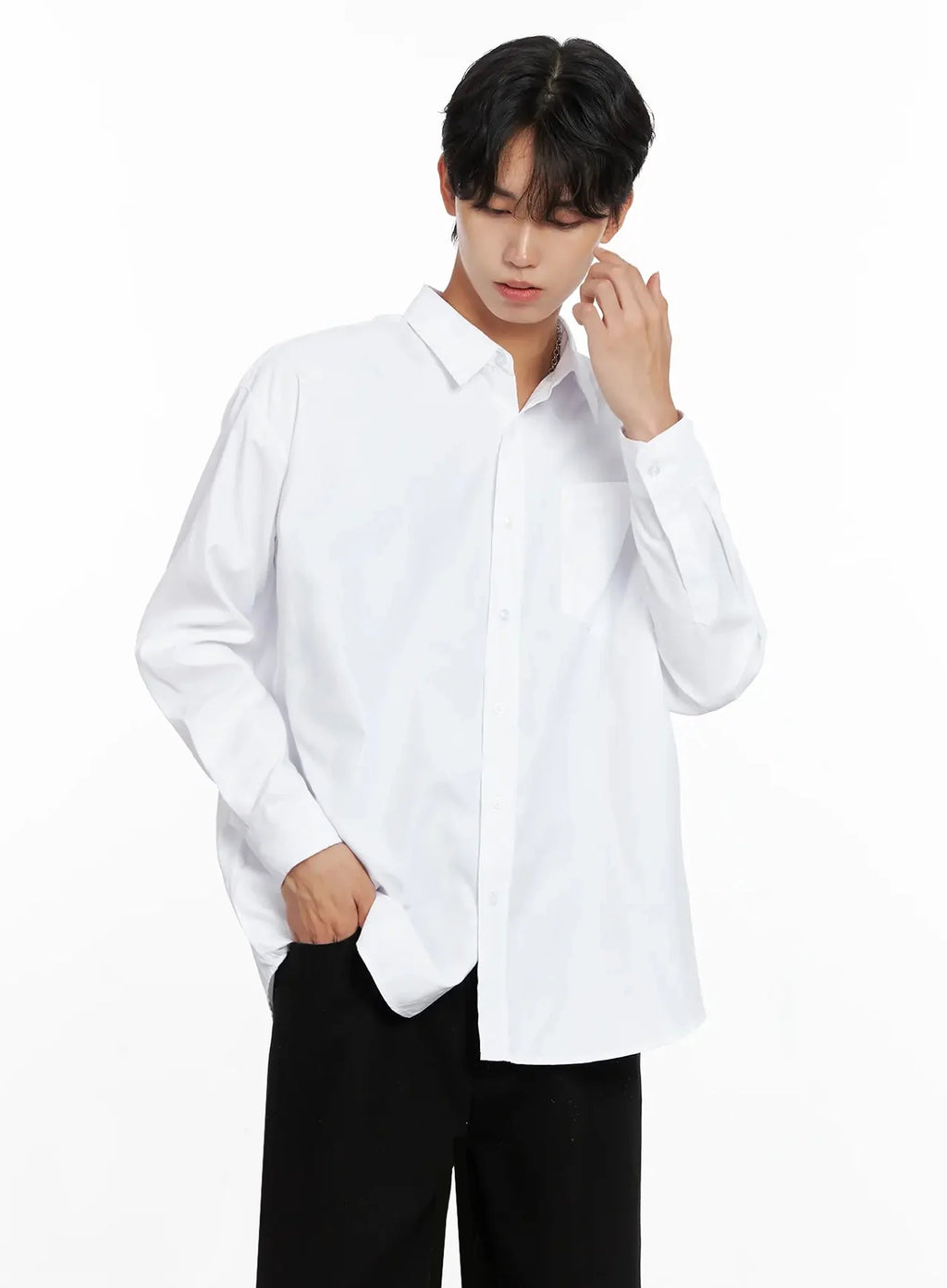 Men's Essential Button-Up Shirt IO517