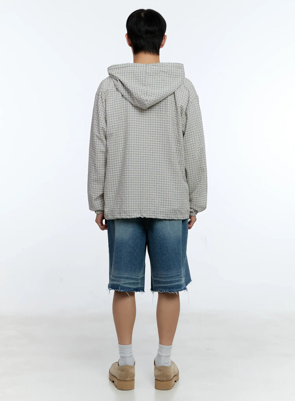 Men's Raw Hem Denim Bermuda Shorts IG515