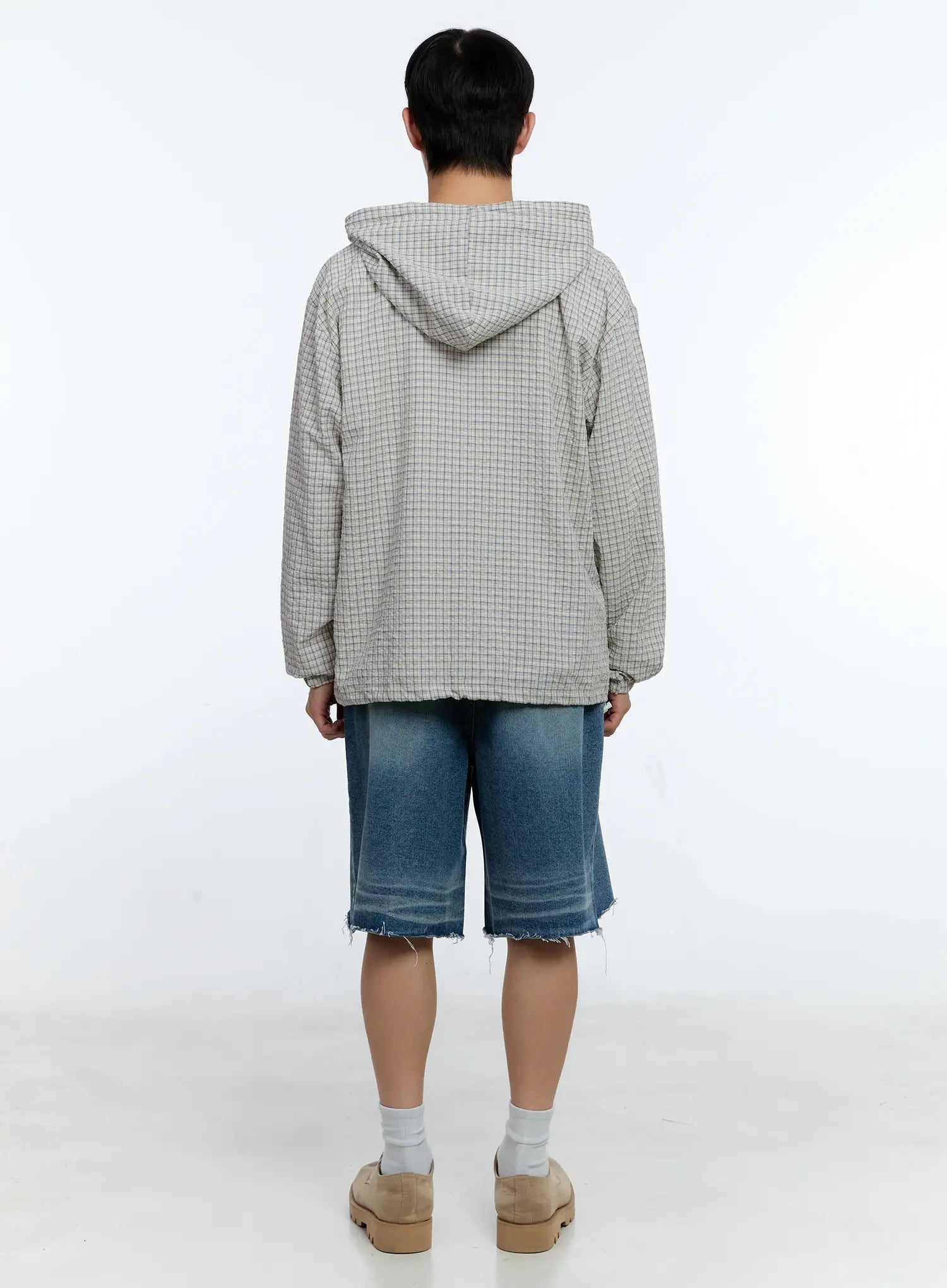 Men's Raw Hem Denim Bermuda Shorts IG515