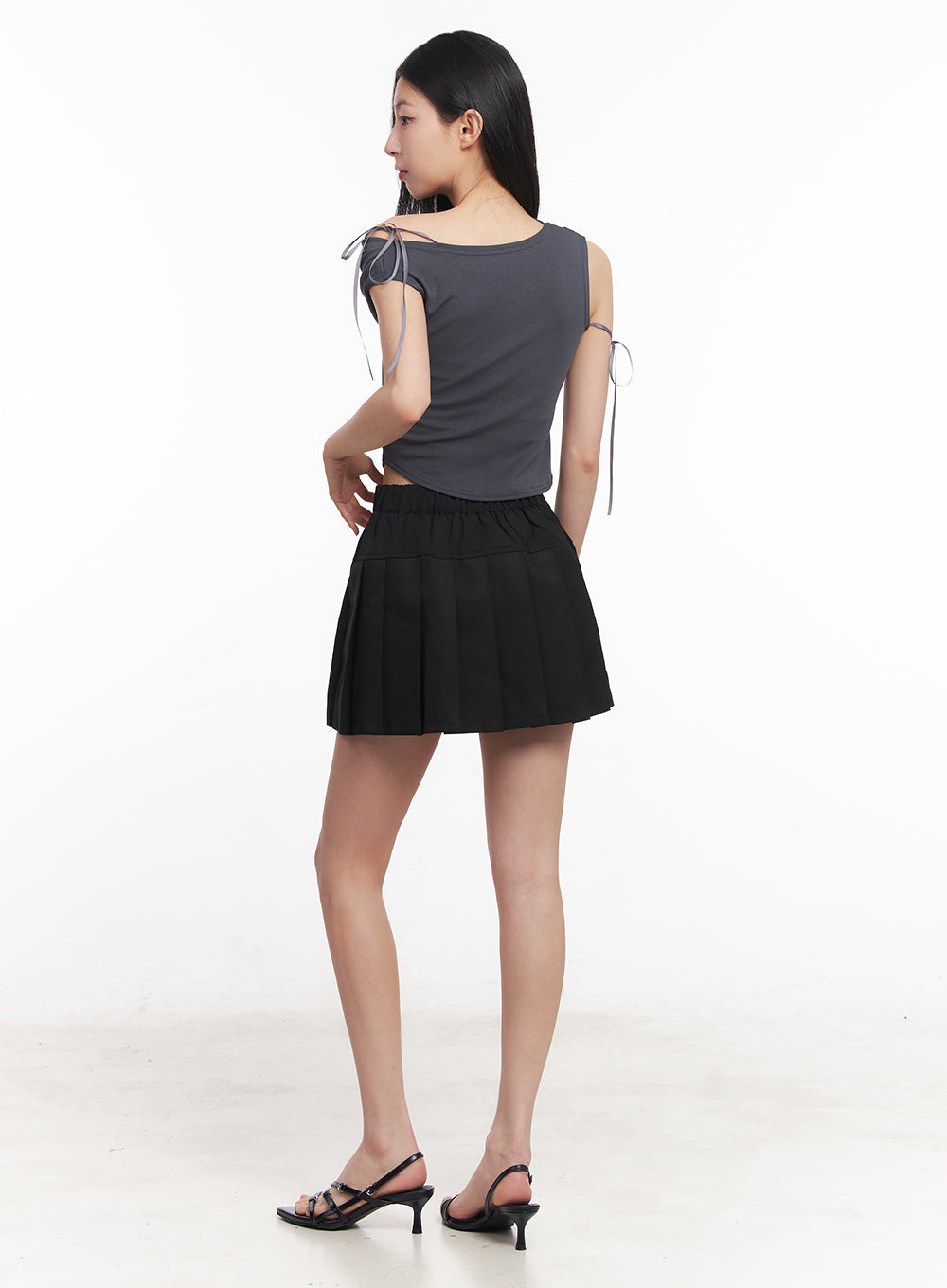 Ribbon One-Shoulder Crop Top IY516