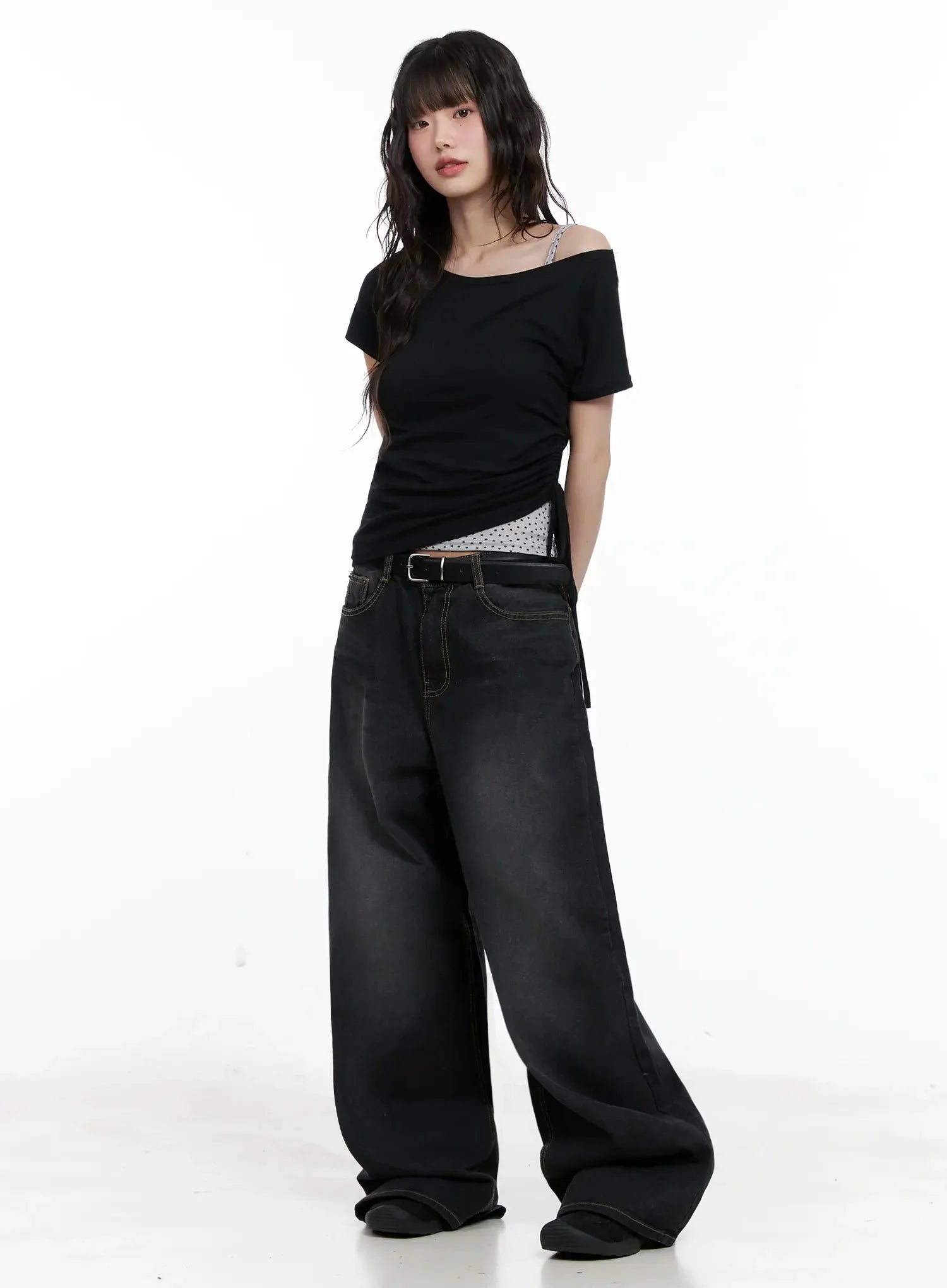 Off-Shoulder Ruched Top IL528