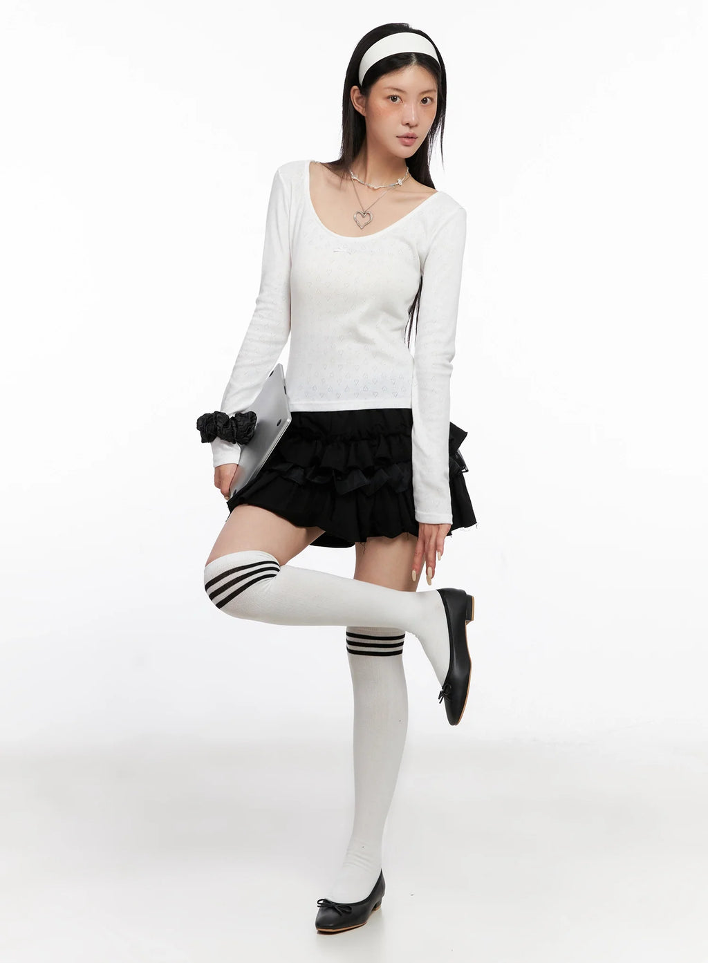 Layered Ruffle Mini Skirt IS508
