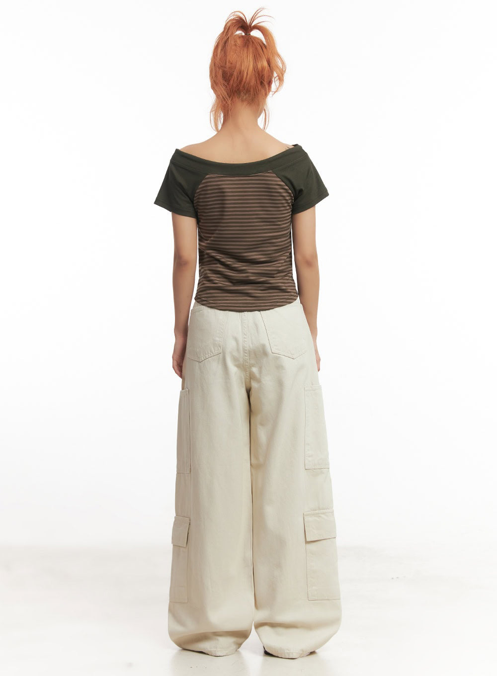 Cargo Cotton Wide-Leg Pants IA517