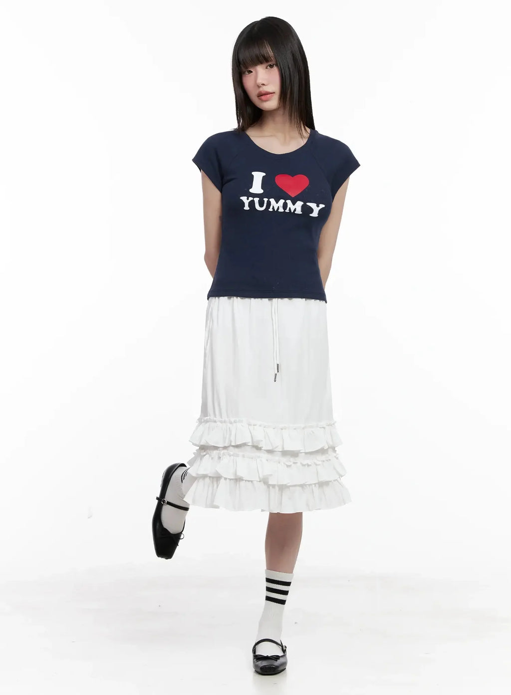I Love Yummy Cropped Graphic Tee IL528
