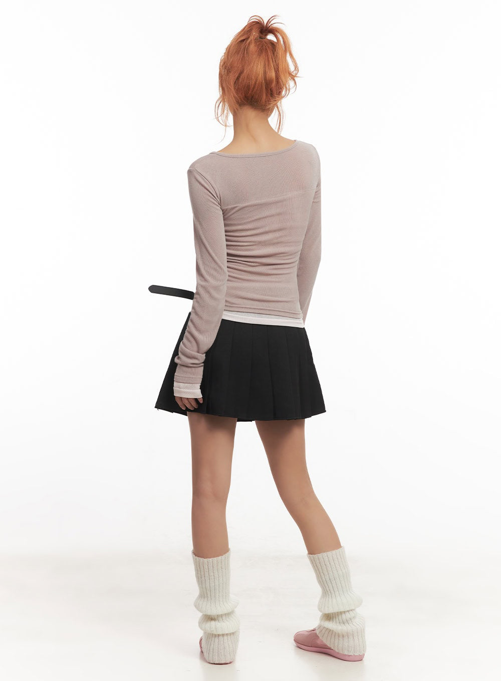 Henley Layered Long Sleeve Top IA515