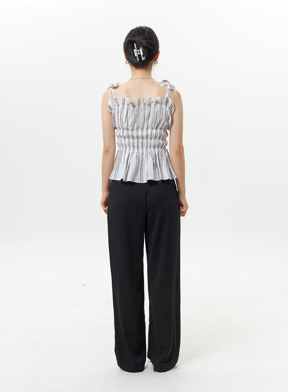 Stripe Frill Top OY326