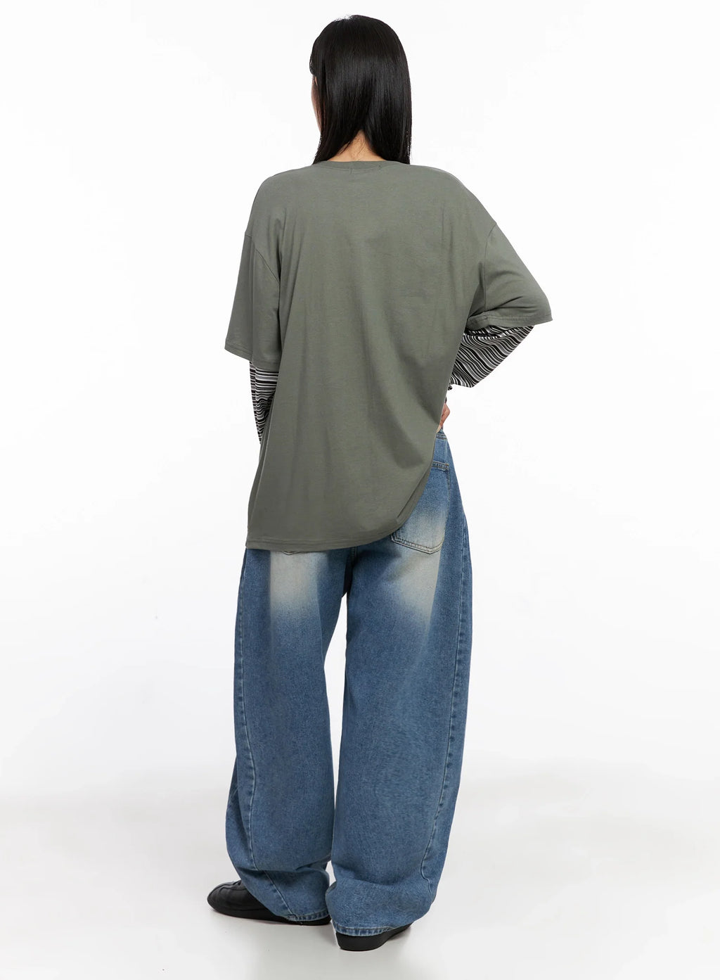 Layered Star Print Long Sleeve Tee IS515