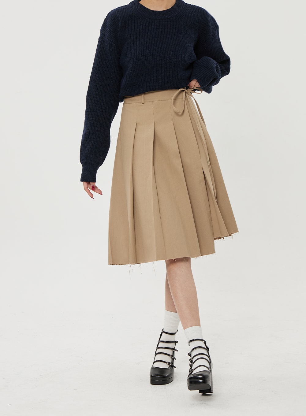 Pleated Midi Skirt BF314