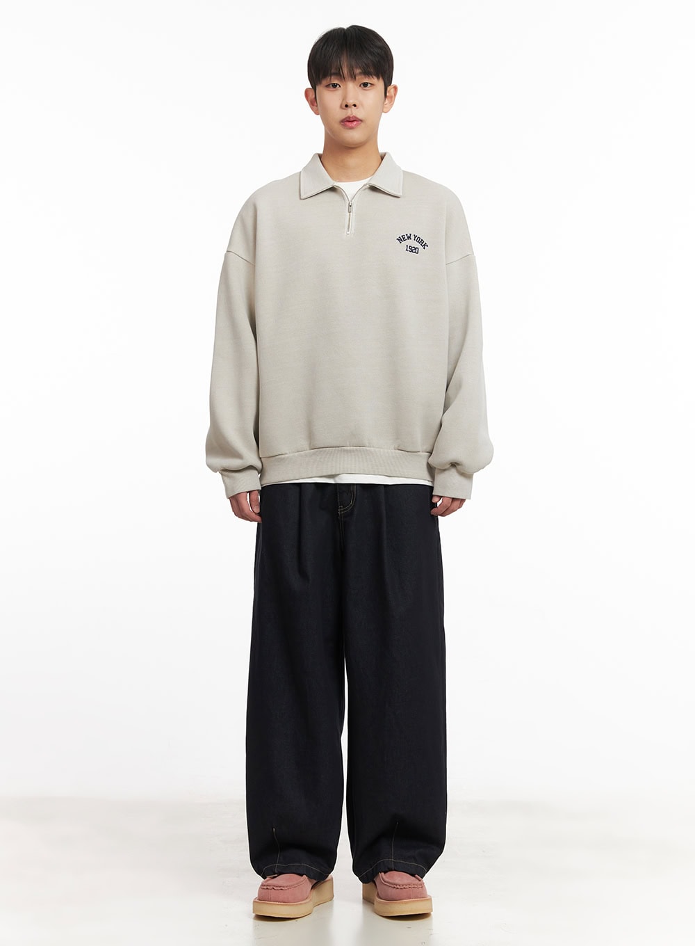 Men's Stitched Wide-Leg Jeans IM517