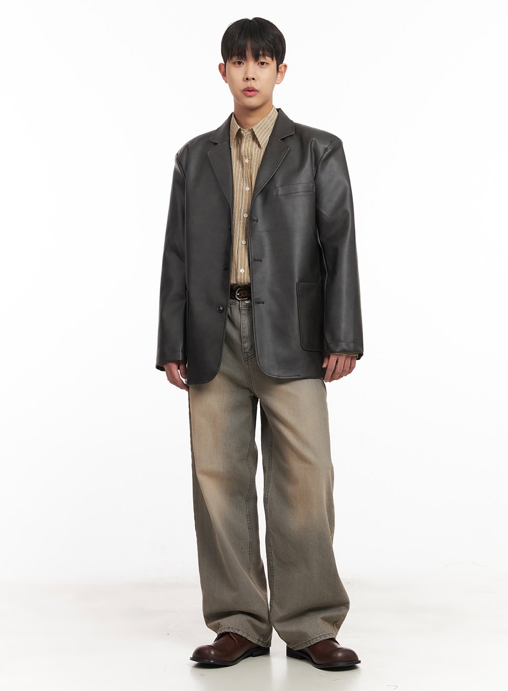 Men's Washed Straight-Leg Jeans IM514